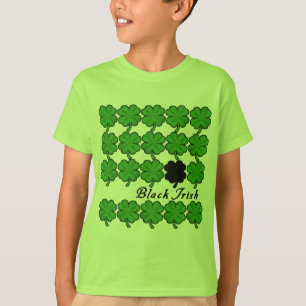 Schwarz-Iren mit Losen Kleeblättern T-Shirt
