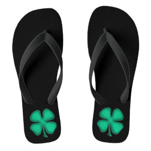 Schwarz-Iren-Weitwinkeltreppen Flip Flops