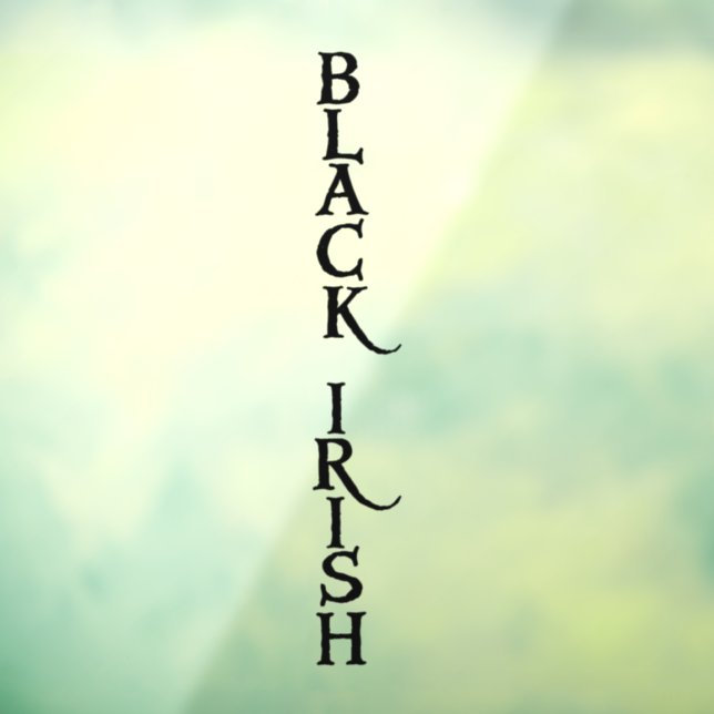 Schwarz-Irisch-Leseblatt Fensteraufkleber (Blatt 3)