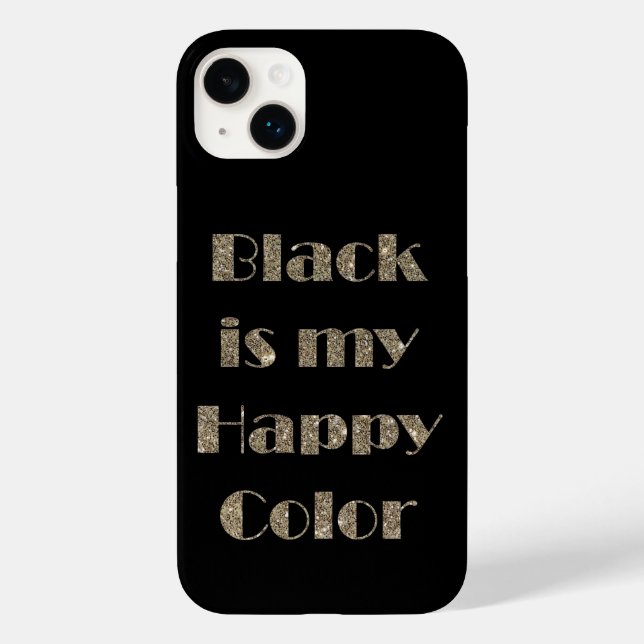 Schwarz ist meine glückliche Farbe Case-Mate iPhone Hülle (Rückseite)