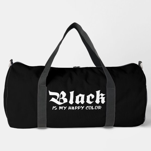 Schwarz ist meine glückliche Farbe Duffle Bag (Vorderseite)