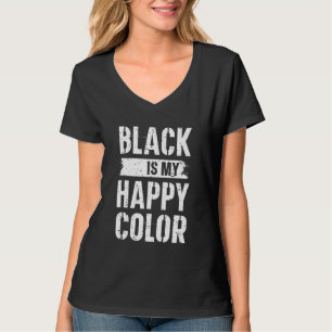 Schwarz ist meine glückliche Farbe Vintage Retro E T-Shirt