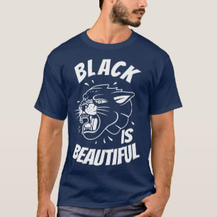 Schwarz ist schön Panther Schwarze Katze T-Shirt