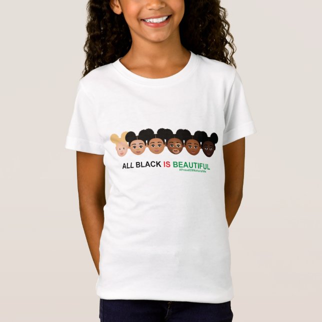 Schwarz ist schön #Proud2BNaturalMe T-Shirt (Vorderseite)