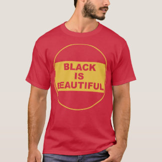Schwarz ist schön Vintager Schwarzer Stolz T-Shirt