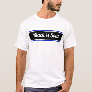 Schwarz ist Seele editierbarer Text T-Shirt