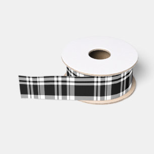 Schwarz-Kariert Grosgrain-Ribbon Ripsband
