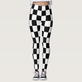 Schwarz kariert leggings