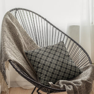 Schwarz Kariert/Polka Dots dekoratives Kissen