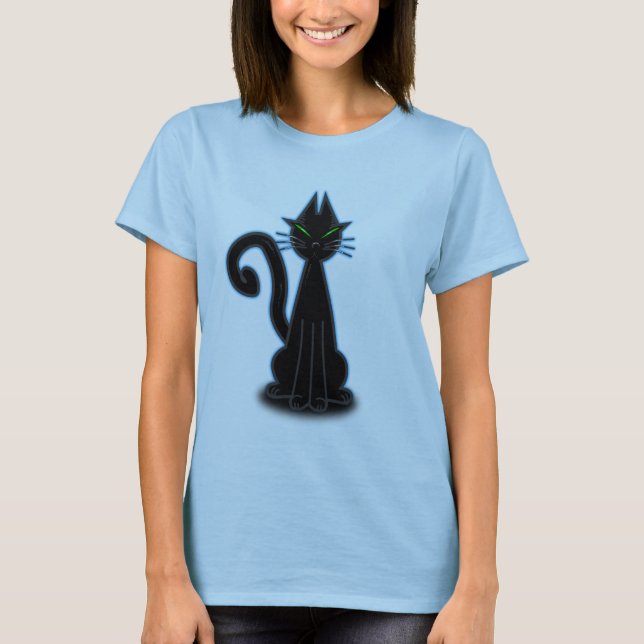 Schwarz-Katze T-Shirt (Vorderseite)