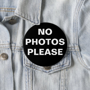 Schwarz Keine Fotos Bitte Button-On-Taste Button