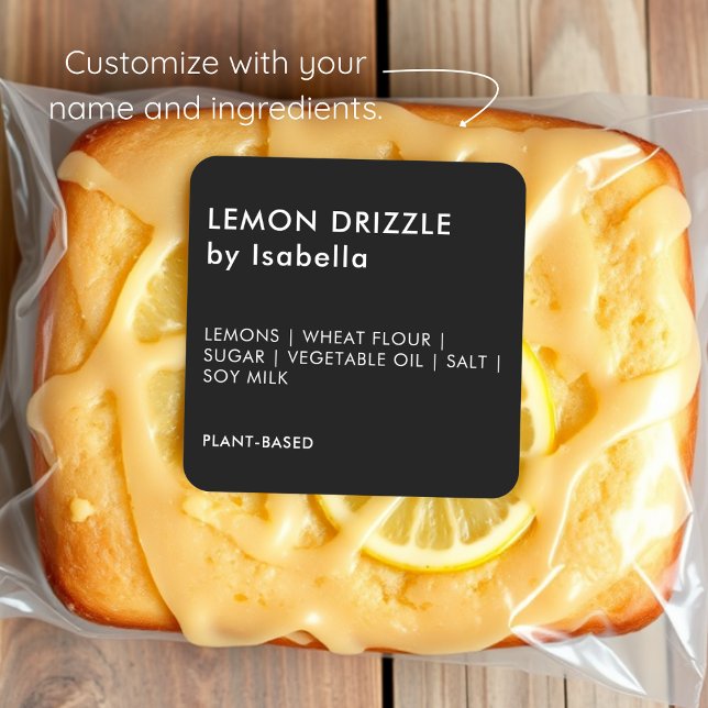 Schwarz | Kennzeichnung von selbst hergestellten K Quadratischer Aufkleber (Von Creator hochgeladen)