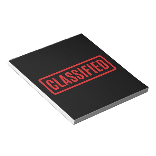 Schwarz klassifiziert notizblock (angewinkelt)