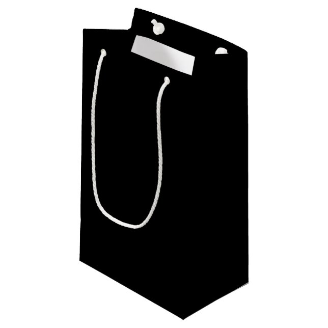 Schwarz Kleine Geschenktüte (Vorderseite Schrägansicht)