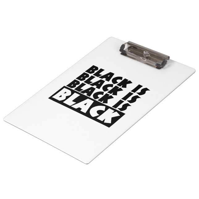 Schwarz Klemmbrett (Schrägansicht)