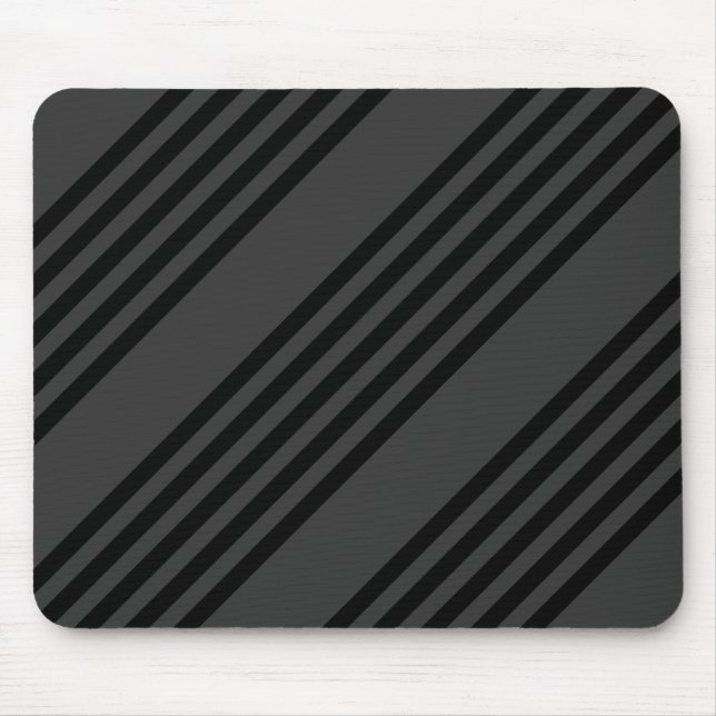 Schwarz-Kohle-Fünf-Streifen-Muster Mousepad (Vorne)