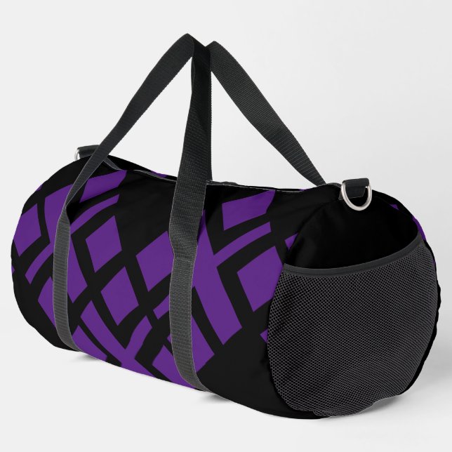 Schwarz Königspurpurn Duffle Bag (Rechte Ecke)