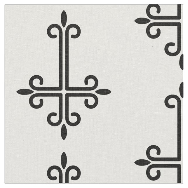 Schwarz-Kopf-Kreuz Stoff (Nahaufnahme)