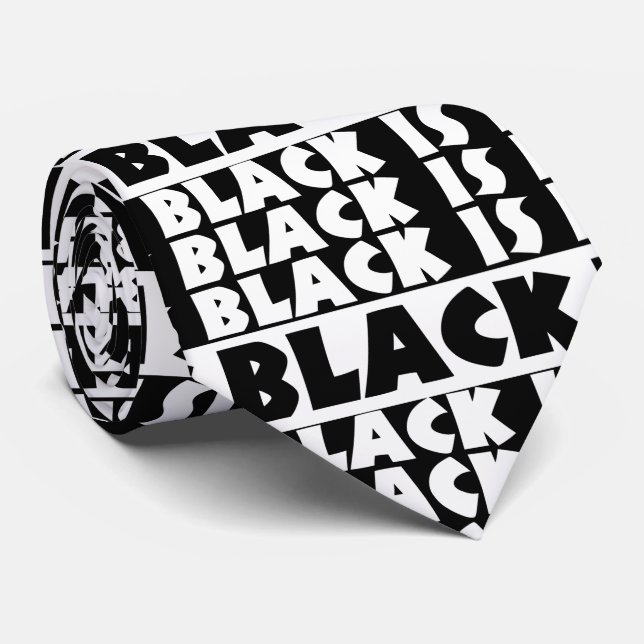 Schwarz Krawatte (Gerollt)