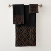 Schwarz-Kupfer-Diamant-Muster