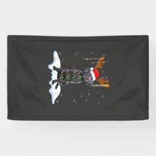 Schwarz Lab Labrador Weihnachtsbaum Licht Pyjama H Banner