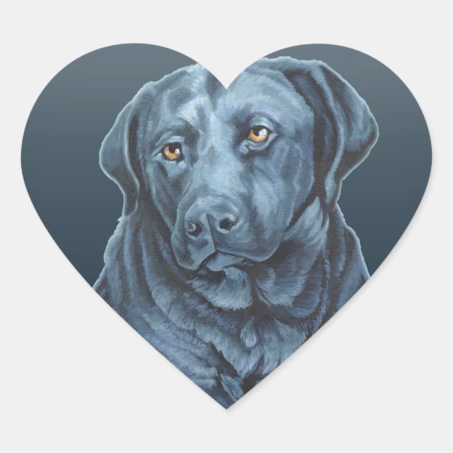 Schwarz-Lab Sticker Blue Hund Art Sticker (Vorderseite)