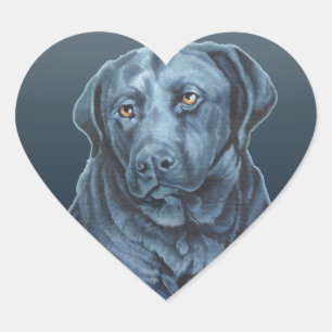 Schwarz-Lab Sticker Blue Hund Art Sticker