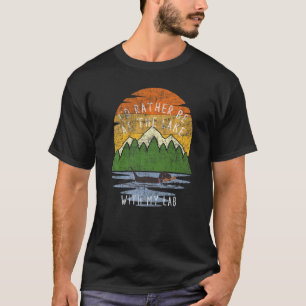 Schwarz Labrador Retriever Retro Lab Mama Papa Hun T-Shirt
