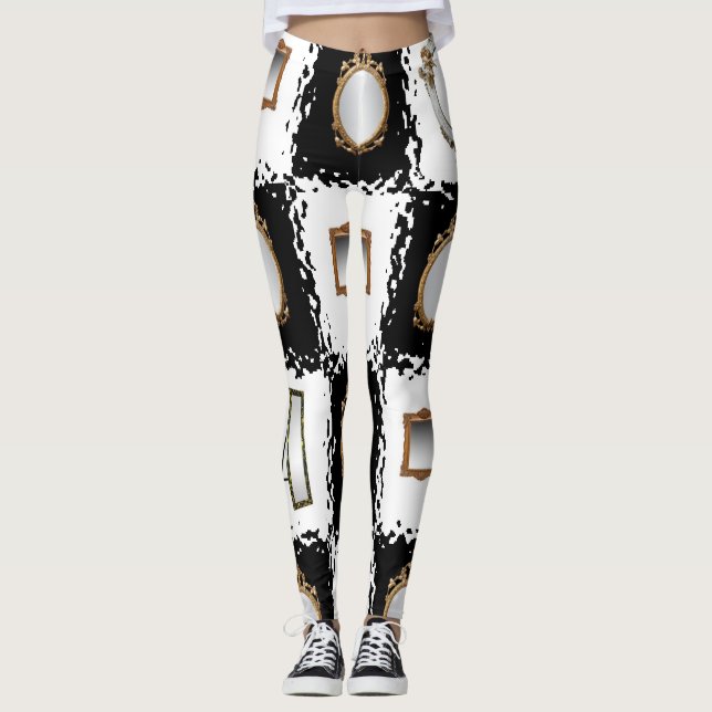 Schwarz-Leggings-Teenager Leggings (Vorderseite)