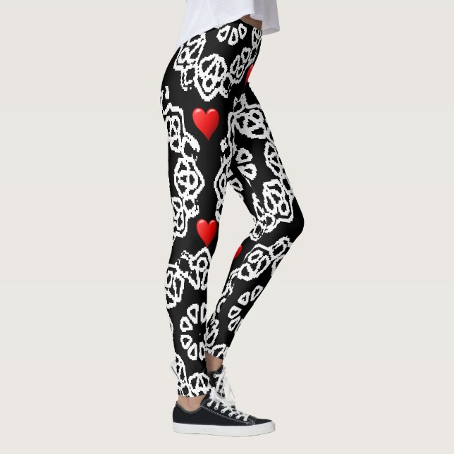 Schwarz-Leggins-Teenager Leggings (Rechts)