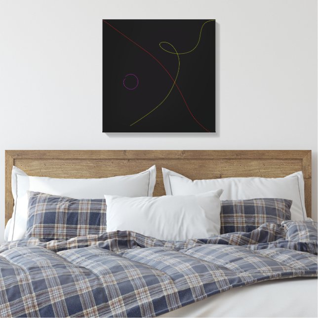 Schwarz Leinwanddruck (Insitu (Schlafzimmer))