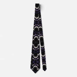 Schwarz-Lila Gotisches Muster #2 Skull Neck Tie Krawatte