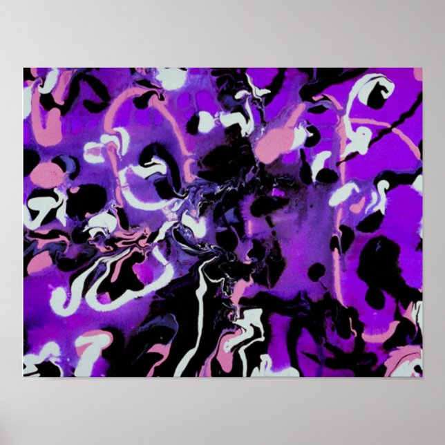 Schwarz, Lila, Rosa und Weiß - Poster (Vorne)