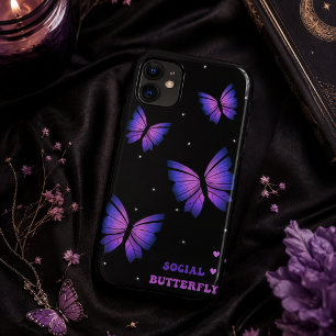 Schwarz-lila Schmetterling-Gehäuse Case-Mate iPhone Hülle