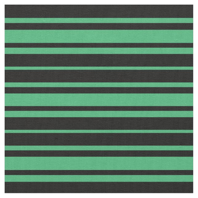 Schwarz-Meer-Grünmuster Stoff (Nahaufnahme)