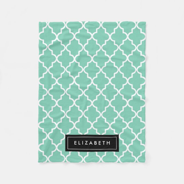 Schwarz-Meer-Quatrefolie | Fleece Blanket (Vorderseite)