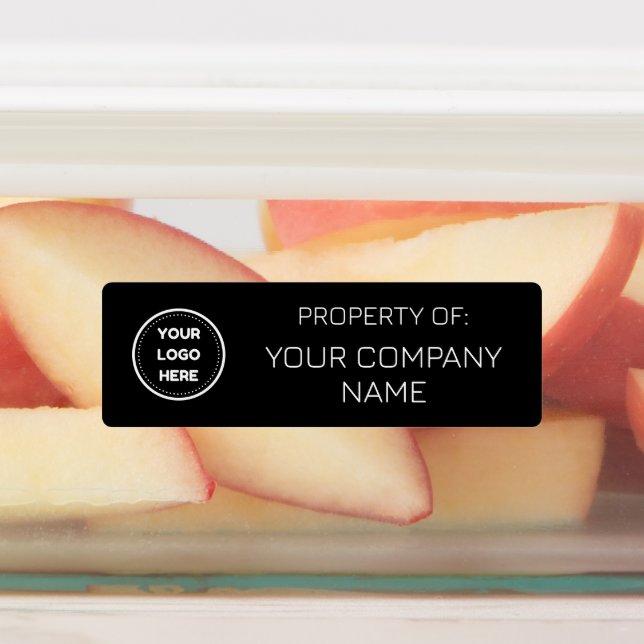 Schwarz | Minimale Logo-Eigenschaft für Labels hin Etiketten (Befestigt)