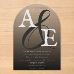Schwarz-Minimalistisch-Monogramm-Hochzeit Acryleinladungen<br><div class="desc">Die moderne Schwarz Minimalistisch Monogram Hochzeitsakryllische Einladung lädt Sie zu einer Hochzeitsfeier ein. Das Einladungs-Design verfügt über einen eleganten Script- und Typografie-Schriftart für Ihre Monogramme. Ideal für das Paar,  das ein minimalistisches Hochzeitsthema will. Zusätzliche Hochzeitsarbeit und Lieferung mit diesem Design ebenfalls verfügbar.</div>
