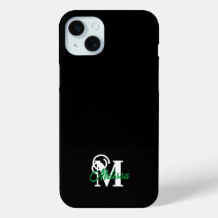 Schwarz-minimalistisch-monogrammatisch Case-Mate iPhone Hülle