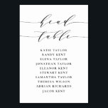 Schwarz-Minimalistisch-Script-Hochzeit Tischnummer<br><div class="desc">Anpassbare Sitzpläne für die Tischnummer. Es enthält ein schwarzes whimsical Skript und klassische Typografie. Personalisieren Sie Ihre persönlichen Daten,  indem Sie Ihre eigenen Daten hinzufügen. Dieser minimalistische Tisch ist ideal für Hochzeiten,  Babyduschen,  Brautpartys,  Geburtstage und vieles mehr.</div>