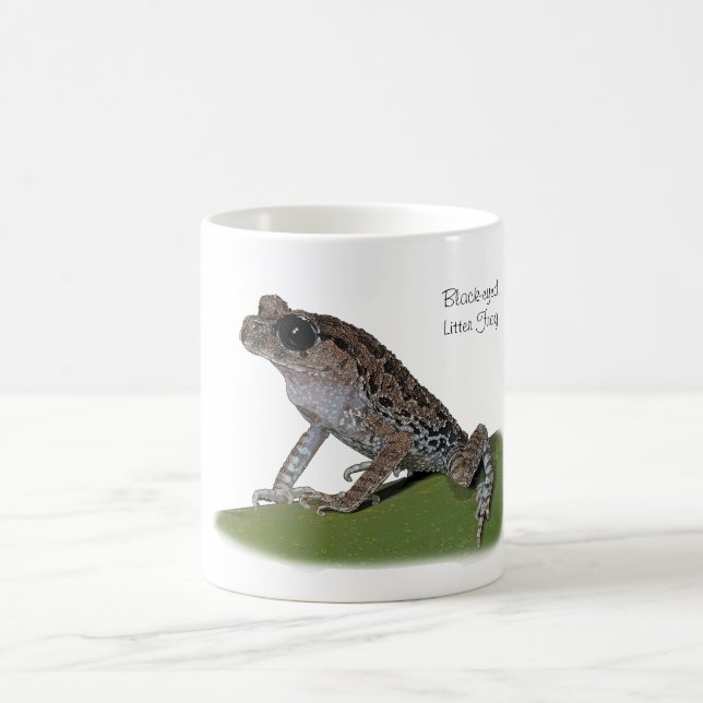 Schwarz-mit Augen Sänfte-Frosch-Tasse Tasse (Mittel)