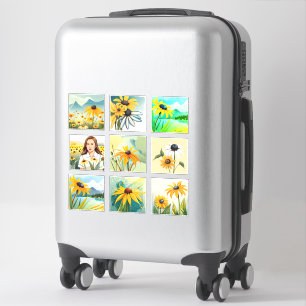 Schwarz-mit Augen Scrapbook-Blume für Wasserfarben Aufkleber