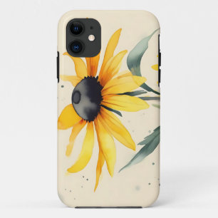 Schwarz-Mit Augen Susan-Blume Case-Mate iPhone Hülle