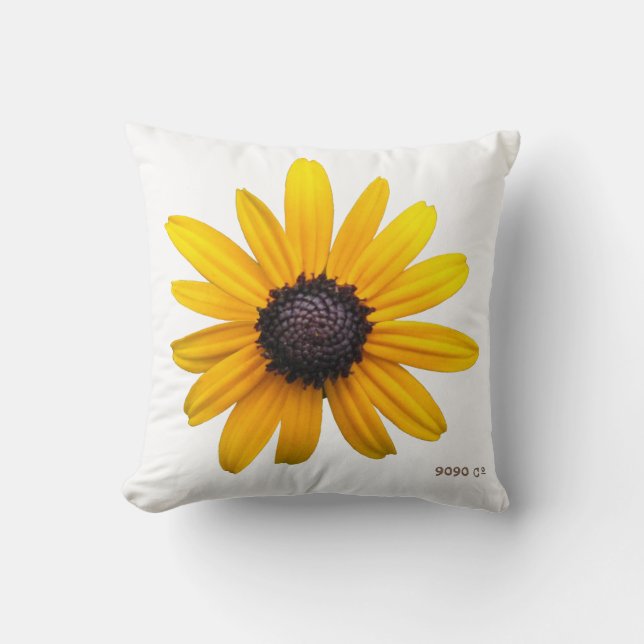 Schwarz-mit Augen Susan Pillow Kissen (Vorderseite)