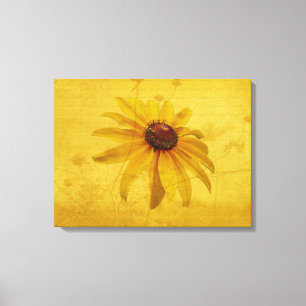Schwarz-Mit Augen Susan-Wildblume Leinwanddruck