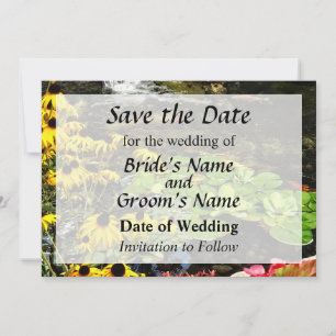 Schwarz-Mit Augen Susans von Koi Pond Save the Dat Date