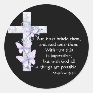 Schwarz mit Blue Cross & Butterfly Stickers