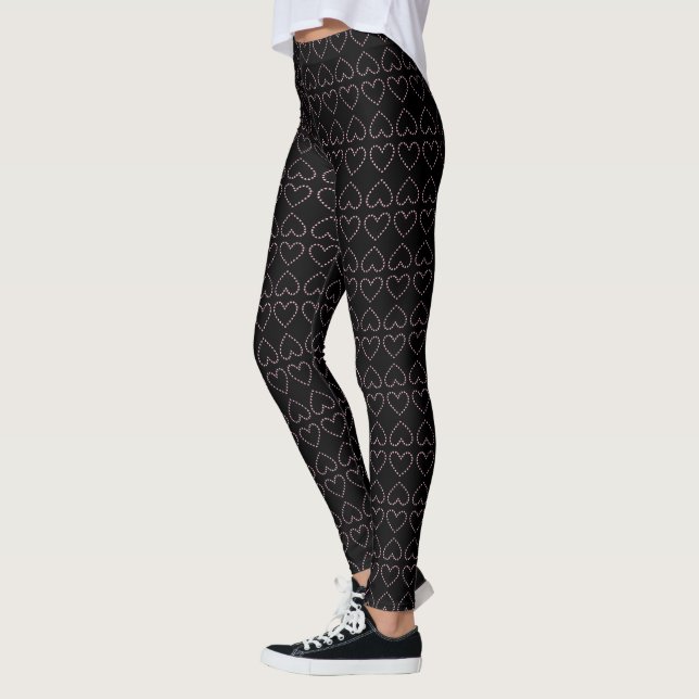 Schwarz mit Candy Herts Leggings (Links)