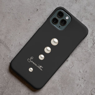 Schwarz mit elegantem Perlendesign Case-Mate iPhone Hülle