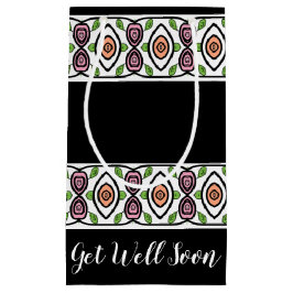 Schwarz mit farbigen Mustern Kleine Geschenktüte